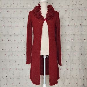 Vintage Burgundy Duster Sweater